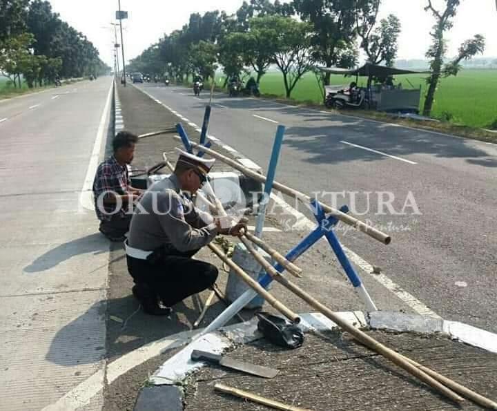 Satlantas Polres Indramayu Tutup 178 Akses Putar Balik Jalur Mudik Pantura
