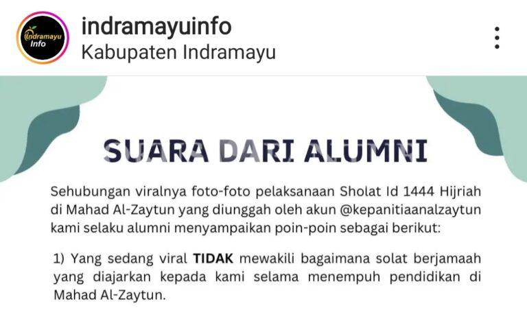 Beredar Klarifikasi Alumni Mahad Alzaytun Terkait Unggahan Viral