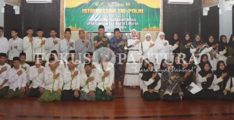 Kompak, TNI-POLRI Gelar Istighosah di Masjid Baitul Hidayah Polres Indramayu
